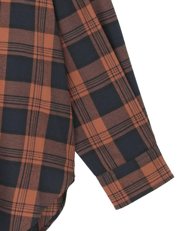 AMERICAN HOLIC チェックフードシャツ Navy