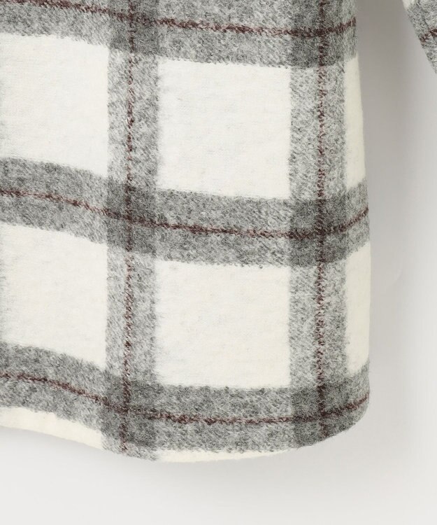 JOSEPH ABBOUD MOUNTAIN 【SPACE／UNISEX】フランネルジャージーブロック シャツ ライトグレー系4