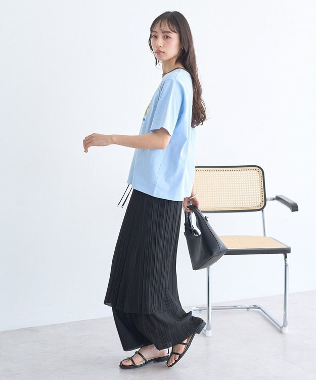 earth music&ecology プリーツレイヤードライクスカート Black