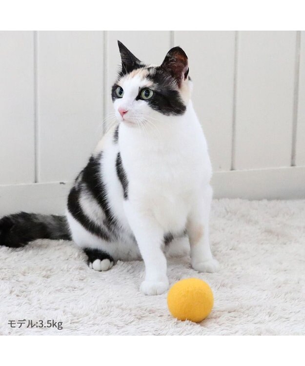 PET PARADISE ペットパラダイス 猫 羊毛 ボール 【単品】 マスタード