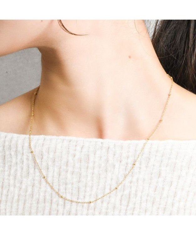 blancotokyo 【金属アレルギー対応】ボールチェーンネックレス Astra ゴールド