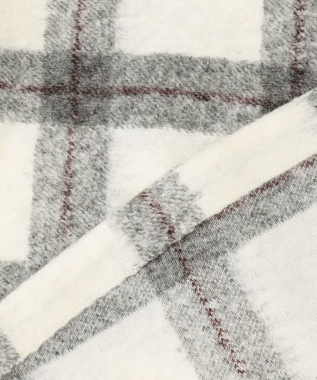 JOSEPH ABBOUD MOUNTAIN 【SPACE／UNISEX】フランネルジャージーブロック シャツ ライトグレー系4