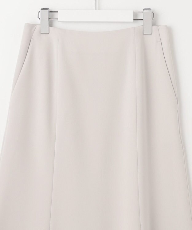 23区 【セットアップ対応】トリアセダブルジョーゼット スカート ベージュ系