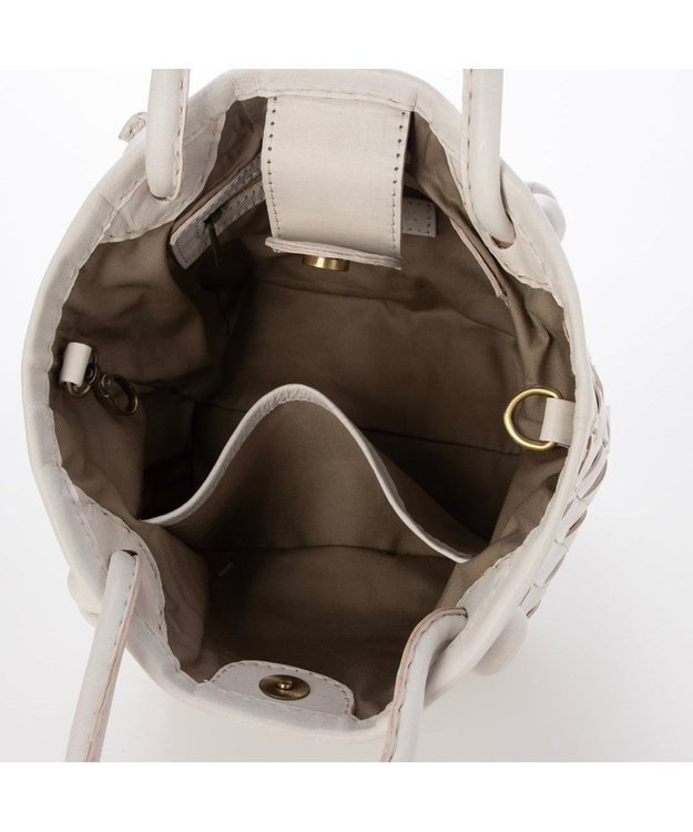 UNBILLION ピークスピーク PEAKS PEAK / 牛革レザーメッシュ3wayトートS アイボリー