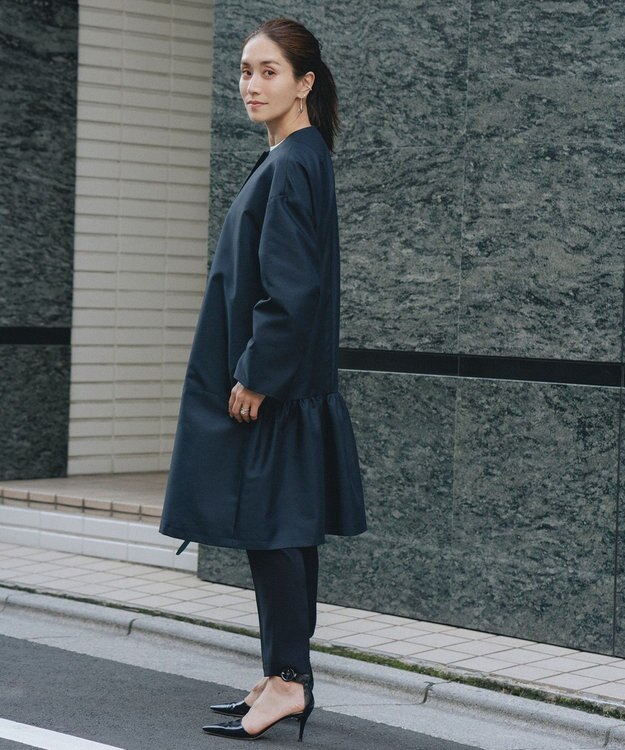 #Newans 【セレモニーにも】美シルエットセンタープレスパンツ ネイビー系