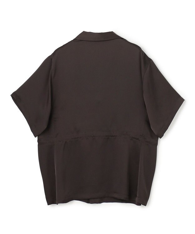 uncrave ライトダブルサテン シャツジャケット ダークブラウン