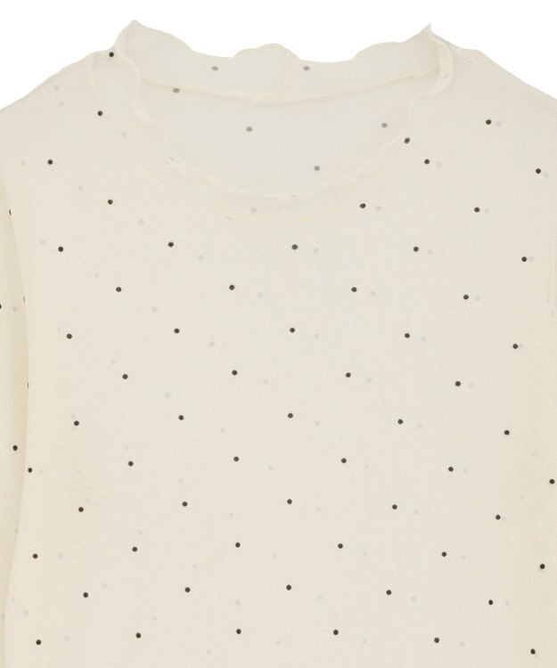 earth music&ecology フロッキードットメロープルオーバー Light Beige