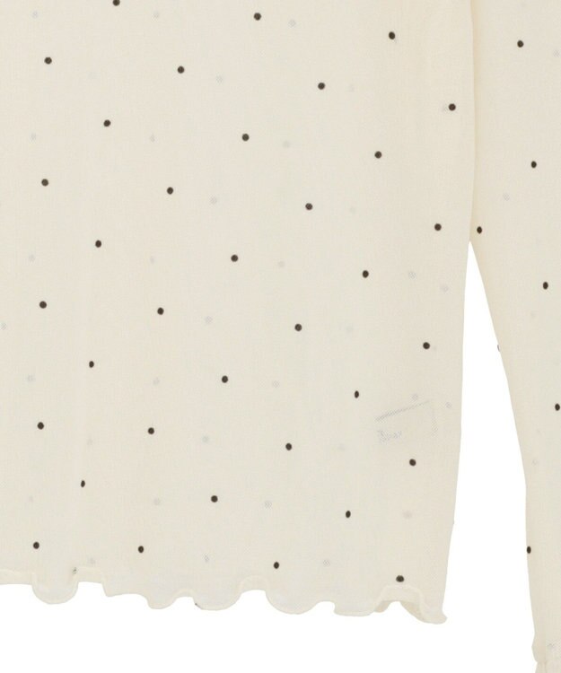 earth music&ecology フロッキードットメロープルオーバー Light Beige