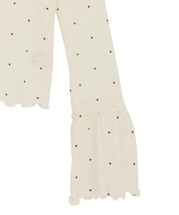 earth music&ecology フロッキードットメロープルオーバー Light Beige