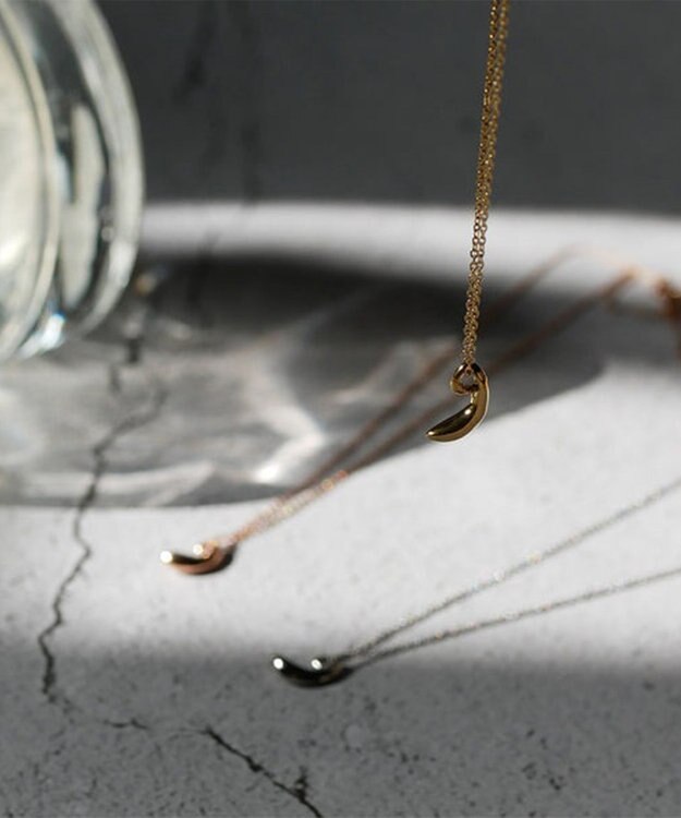 blancotokyo 【金属アレルギー対応】ニュアンスドロップネックレス LAGRIMA necklace ゴールド