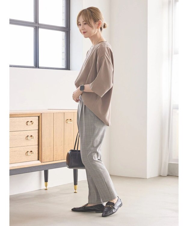 AMERICAN HOLIC 接触冷感　衿リブブラウソー Mocha