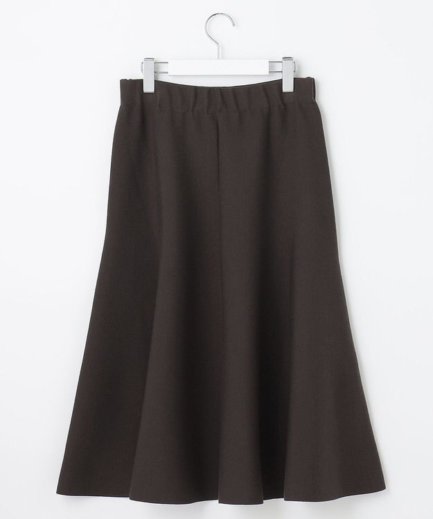 自由区 【洗える/セット着用可】レーヨンストレッチ マーメイドシルエット スカート ダークブラウン系