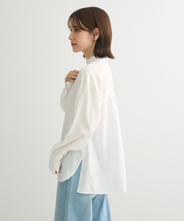 Green Parks フリルカラーシャツ Off White