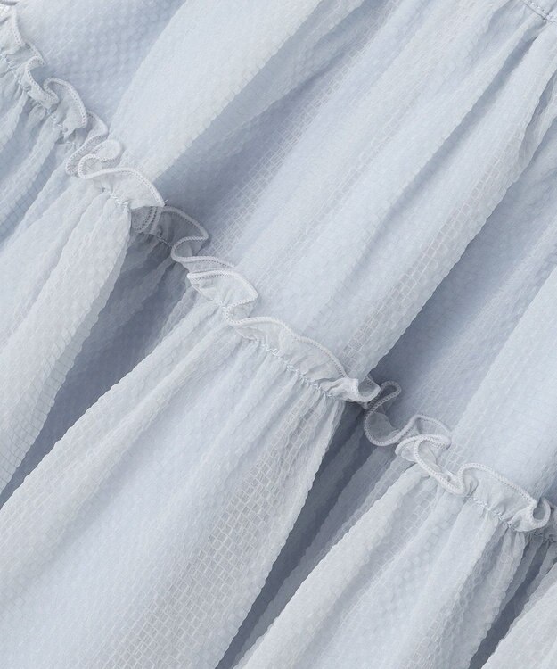 組曲 KIDS 【150-160㎝】シアーチェック スカート サックスブルー系