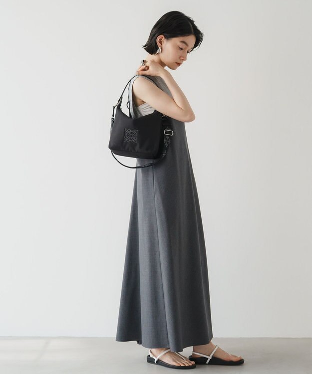 russet ＜320g/撥水性あり＞コーデュラナイロン2wayシンプルショルダーバッグ(CE-1536) Black