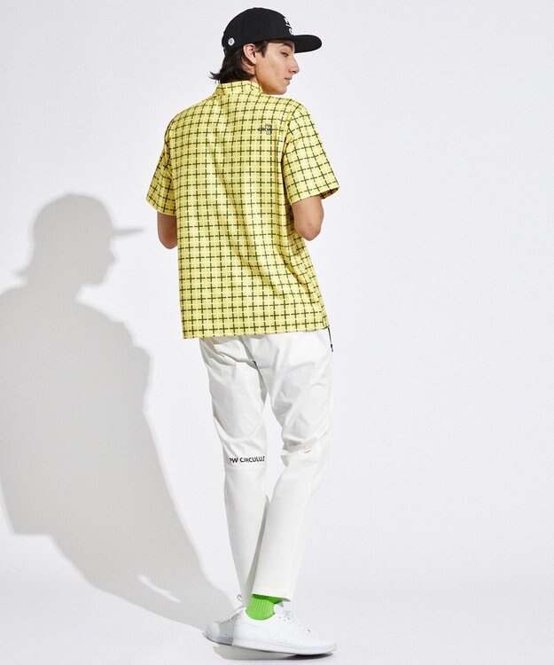 PW CIRCULUS 【UVカット / 吸水速乾 / 伸縮性抜群】【MEN】ＰＷロゴ＆チェックモックT イエロー系5