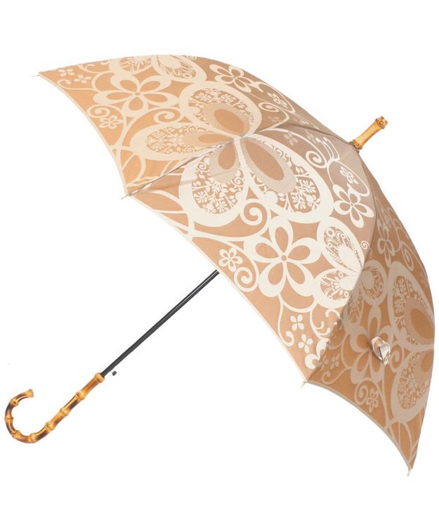 槇田商店 Kirie 蝶々 ハニーマスタード 長傘 カラシ