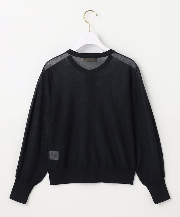 ANY SIS 【洗える】シアークルー カーディガン ネイビー