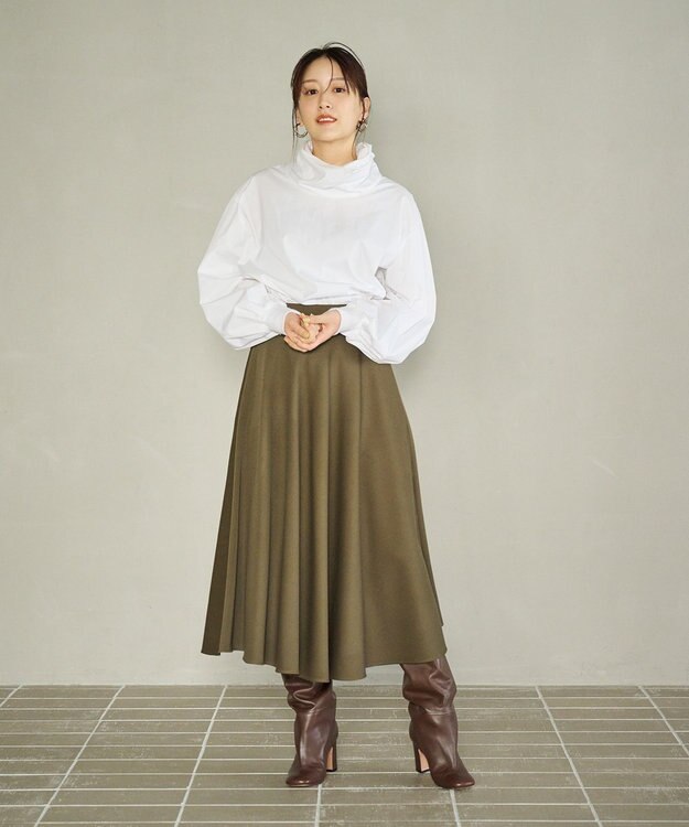 #Newans サーキュラースカート カーキ