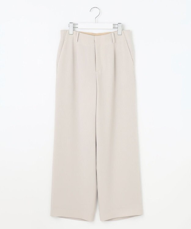 J.PRESS LADIES L 【セットアップ対応】セラテリーダブルクロス セミワイド パンツ グレージュ系