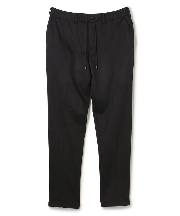 JOSEPH HOMME 新素材【ストレッチ/セットアップ対応】シルキーウールジャージー    ドロスト付テーパードパンツ / PEGG CONVERTIBLE ブラック系