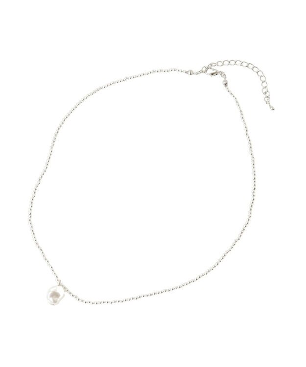 Green Parks ・ＨＡＬＦ　ＴＩＭＥ　一粒パールビーズネックレス Silver