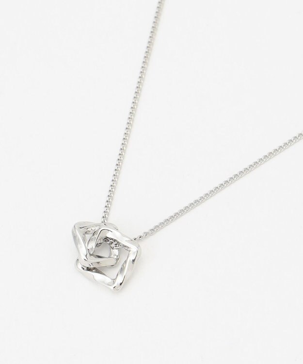 ICB ツイストスクエアネックレス シルバー系