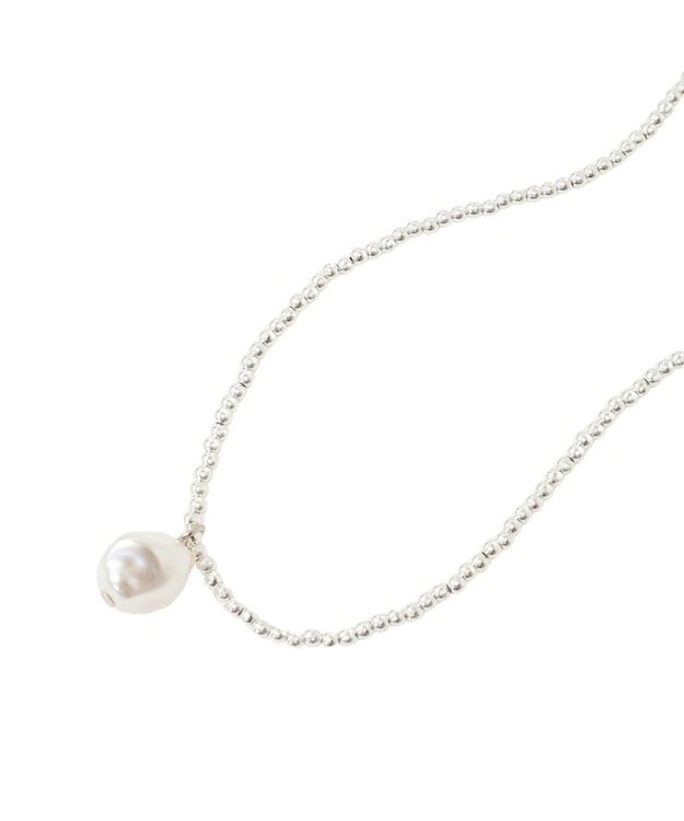 Green Parks ・ＨＡＬＦ　ＴＩＭＥ　一粒パールビーズネックレス Silver