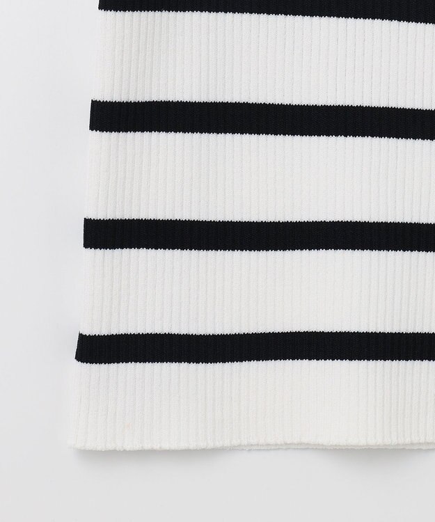 GRACE CONTINENTAL ハーフスリーブニットトップ バイカラー