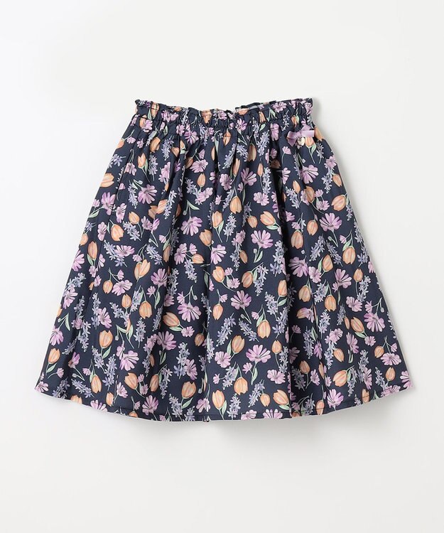 ANY KIDS 花柄 スカパン ネイビー系花柄