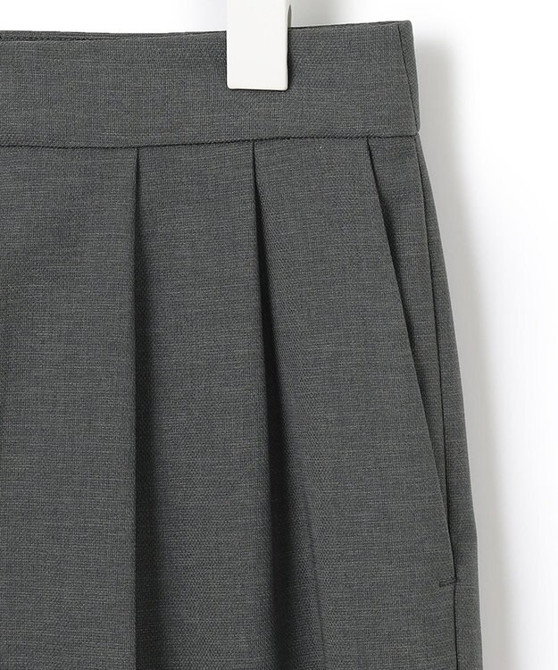 ICB 【洗える】 LinenLikeOx ワイドストレートパンツ グレー系