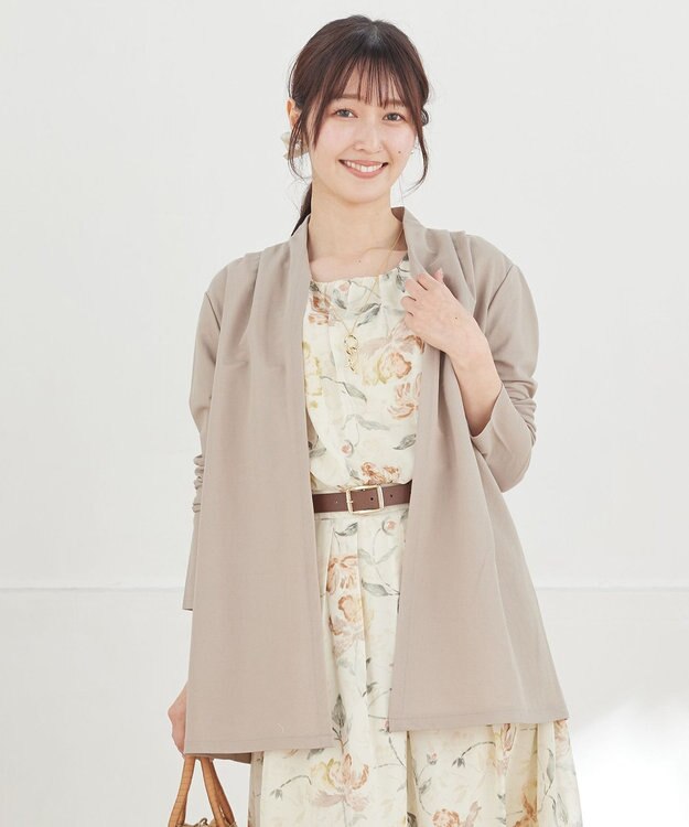 Tiaclasse 【おのののかさん着用】冷凛(ひやりん)カノコカットソートッパーカーディガン ベージュ