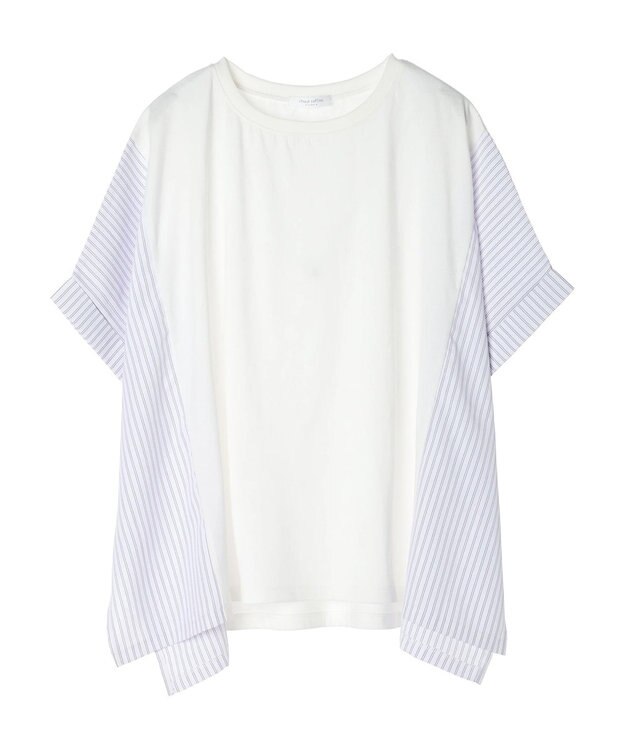 Green Parks 異素材脇切り替えドッキングプルオーバー Off White