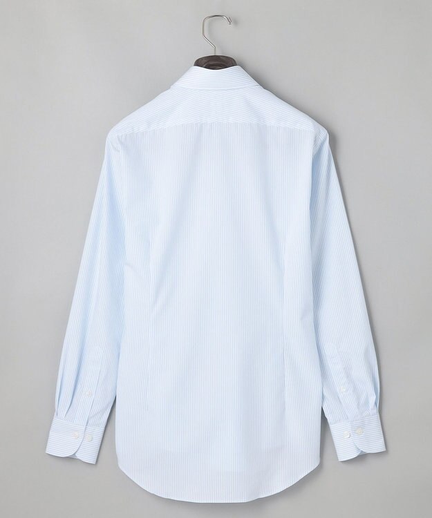 GOTAIRIKU 【形態安定】PREMIUMPLEATS_セミワイドカラー 通年ドレスシャツ_ストライプ(25年春夏モデル) サックスブルーストライプ