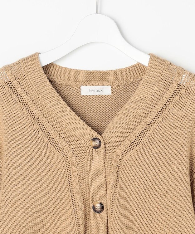 Feroux ゆるニット カーディガン ベージュ系