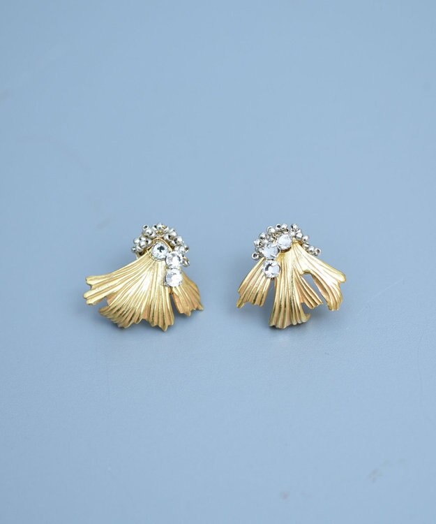 monshiro イチョウビーズピアス ホワイト