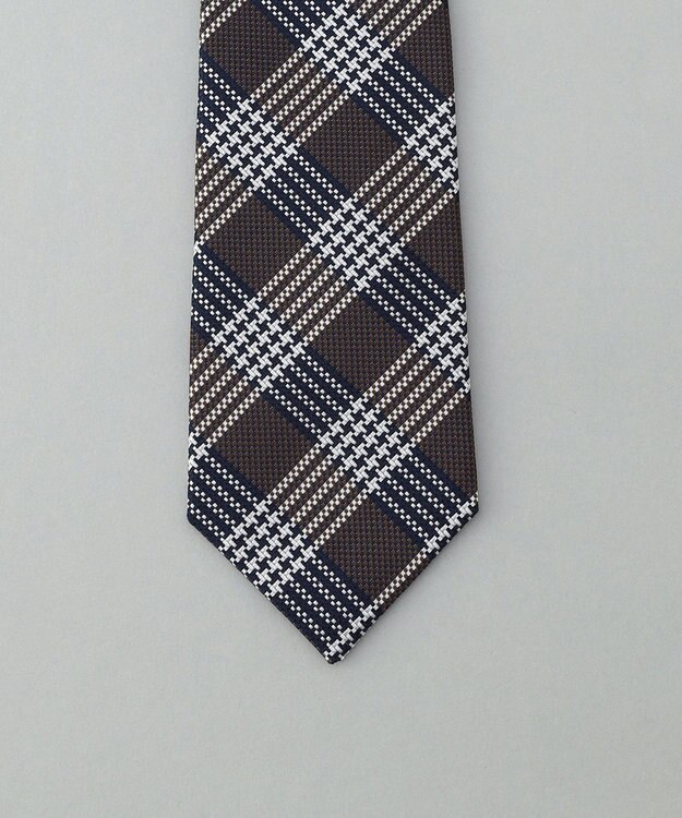 GOTAIRIKU GOTAIRIKU別注【日本製】シルク ネクタイ_チェック柄 ダークブラウン系8