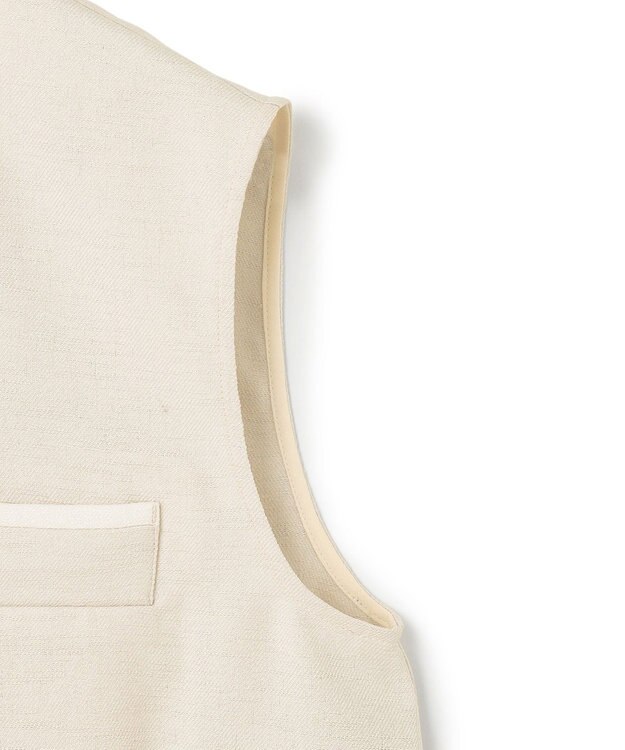 uncrave リネンライクツイル ジレブラウス エクリュ