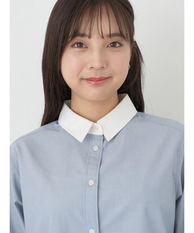 earth music&ecology クレリックシャツ Sax