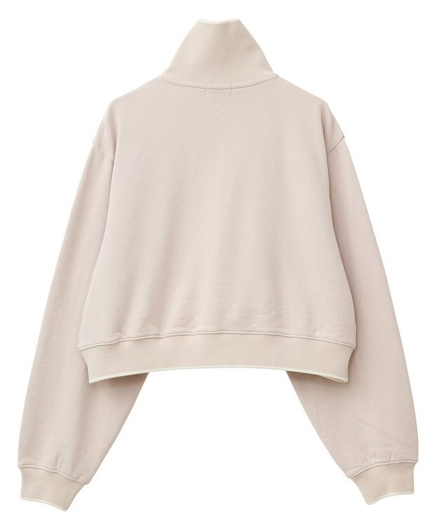 earth music&ecology ハーフジップラインプルオーバー Beige