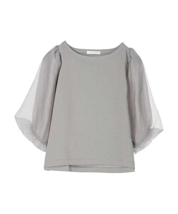 Green Parks オーガンジードッキングプルオーバー Light Gray