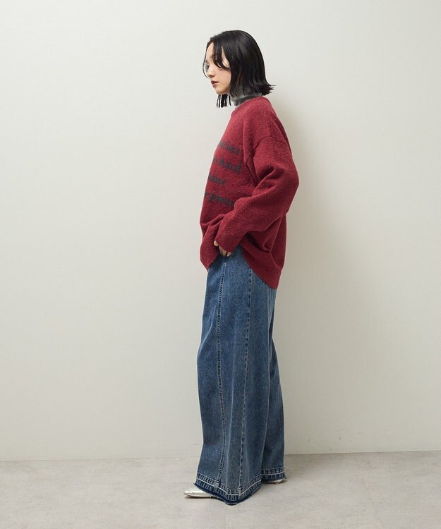 Green Parks ブークレロゴニットチュニック Red