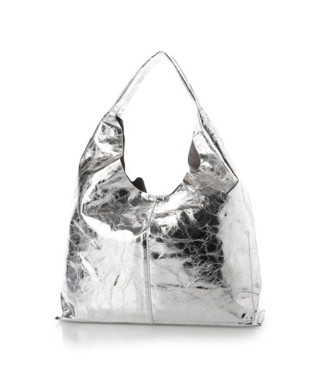 UNBILLION 【テレビ ドラマ着用アイテム】カシュカシュ cachecache / 一枚仕立てホーボーバッグ シルバー