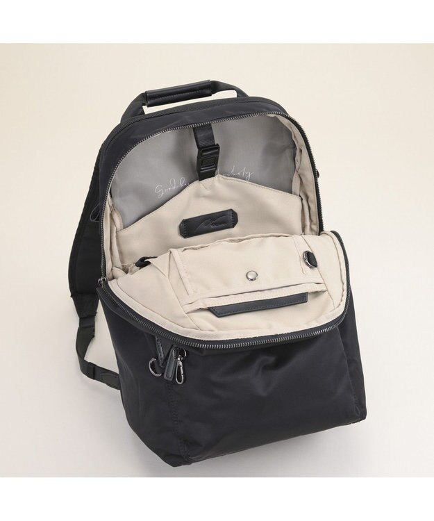 ACE BAGS & LUGGAGE 【雑誌掲載】W&.Day/Night ポッケス スリムリュック A4サイズ 13.3インチPC収納 15276 ダブルアンドデイナイト マザーズバッグ ブラック