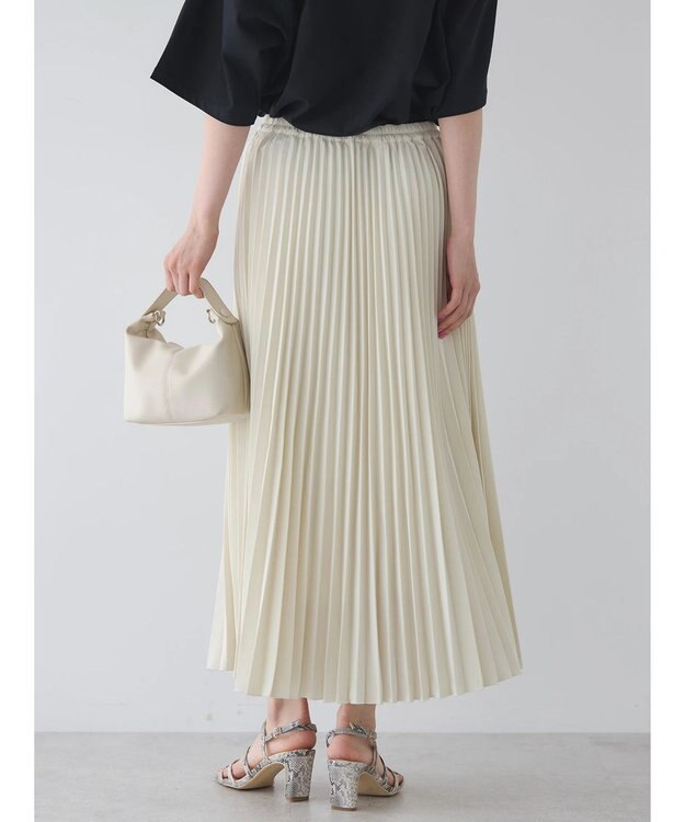 AMERICAN HOLIC 丈違いジョーゼットプリーツスカート Ivory