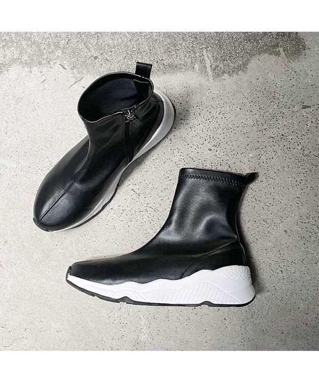 MODE ET JACOMO <noyau>スニーカーショートブーツ ブラック