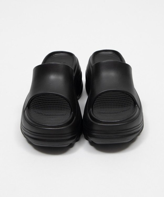 WEGO 厚底デザインラバーサンダル ブラック