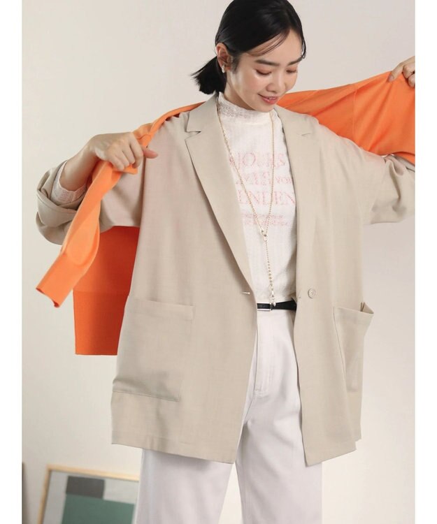 Green Parks イージーテーラードカラージャケット Light Beige