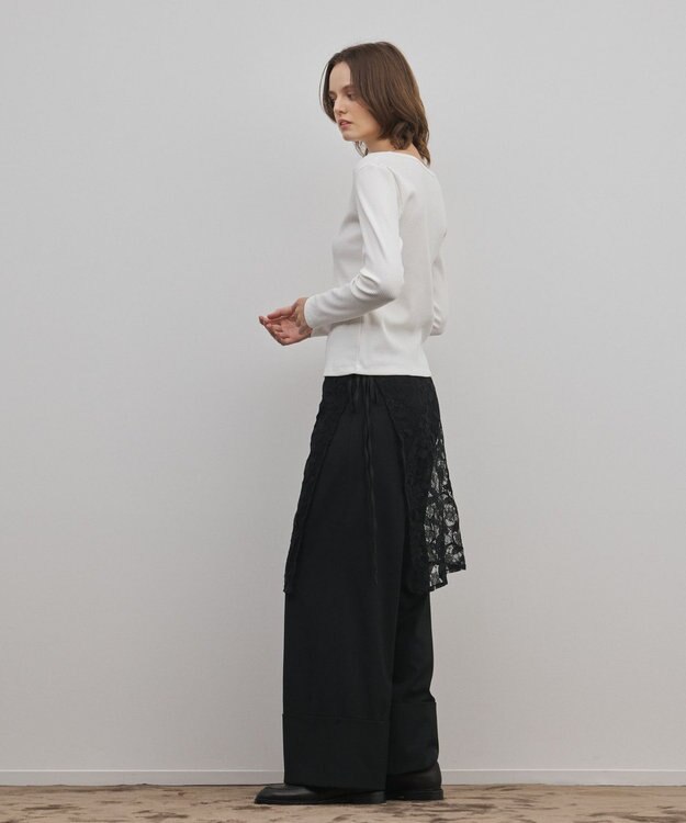 GRACE CONTINENTAL ヘンリーネックカットトップ ホワイト