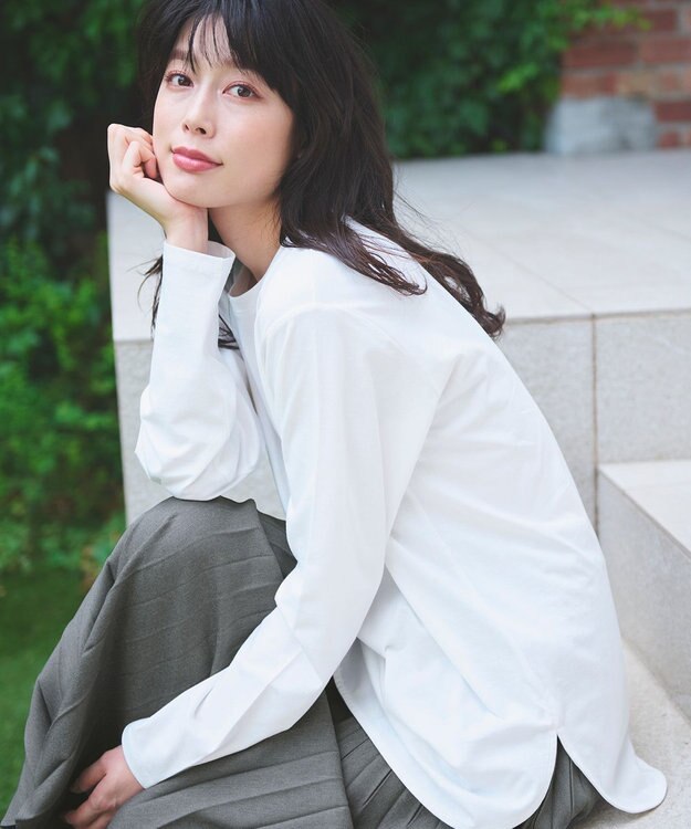 ANY ロングスリーブ テールＴシャツ オフ